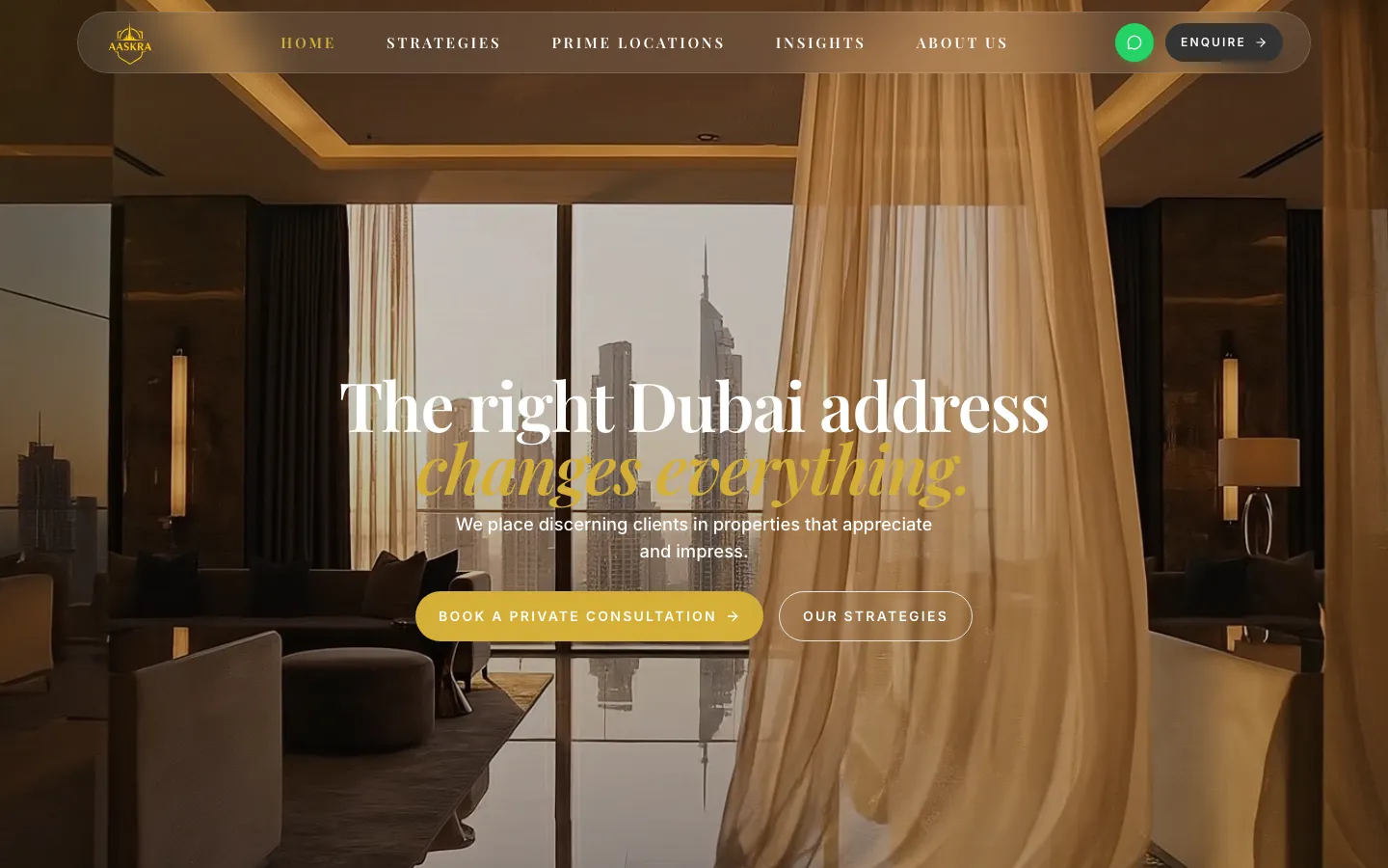 AASKRA Realty homepage preview