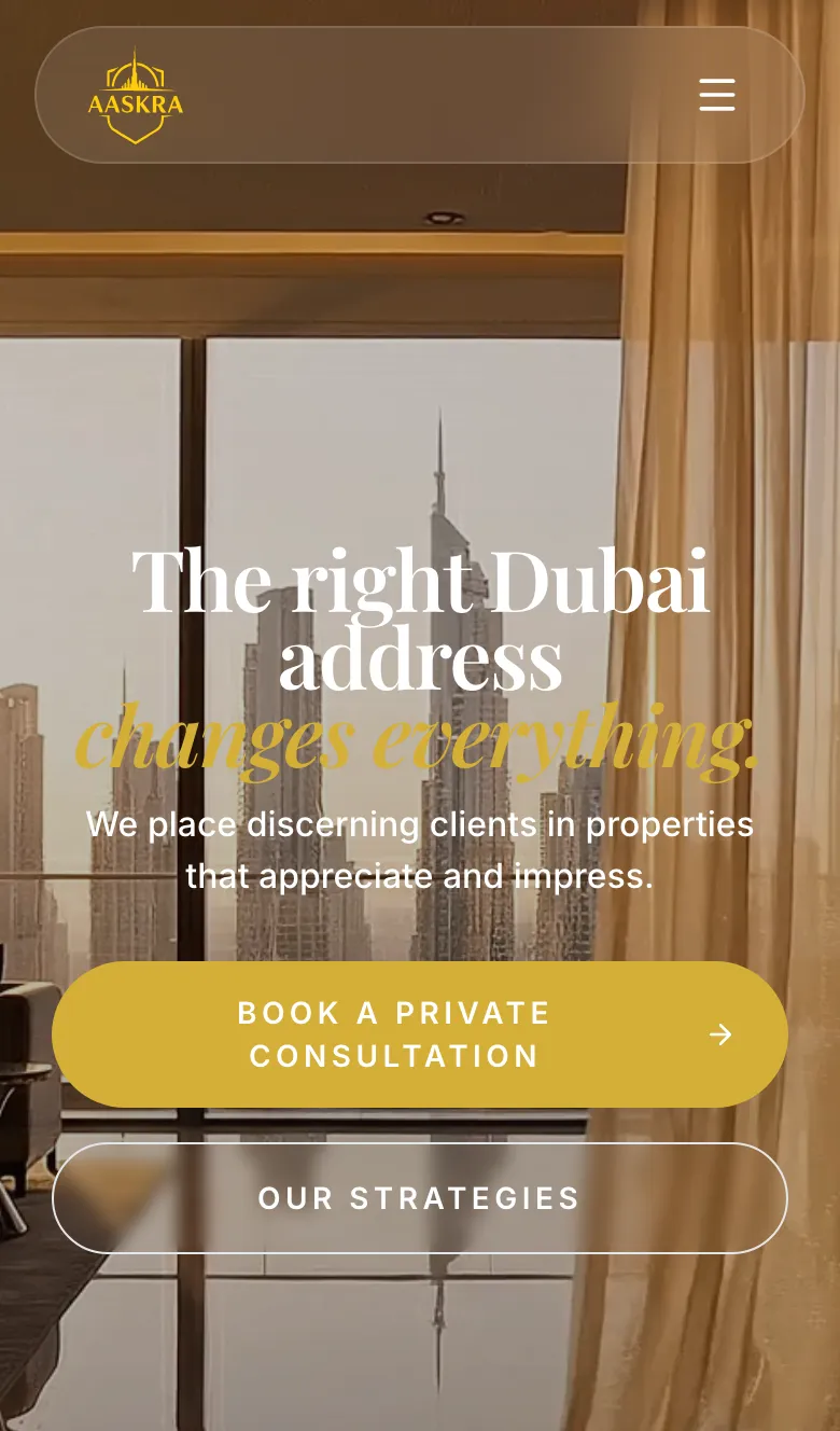 AASKRA Realty on a phone