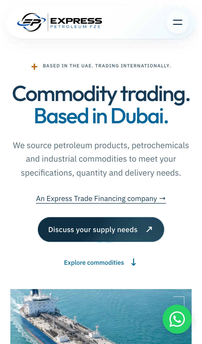 Express Petroleum on a phone