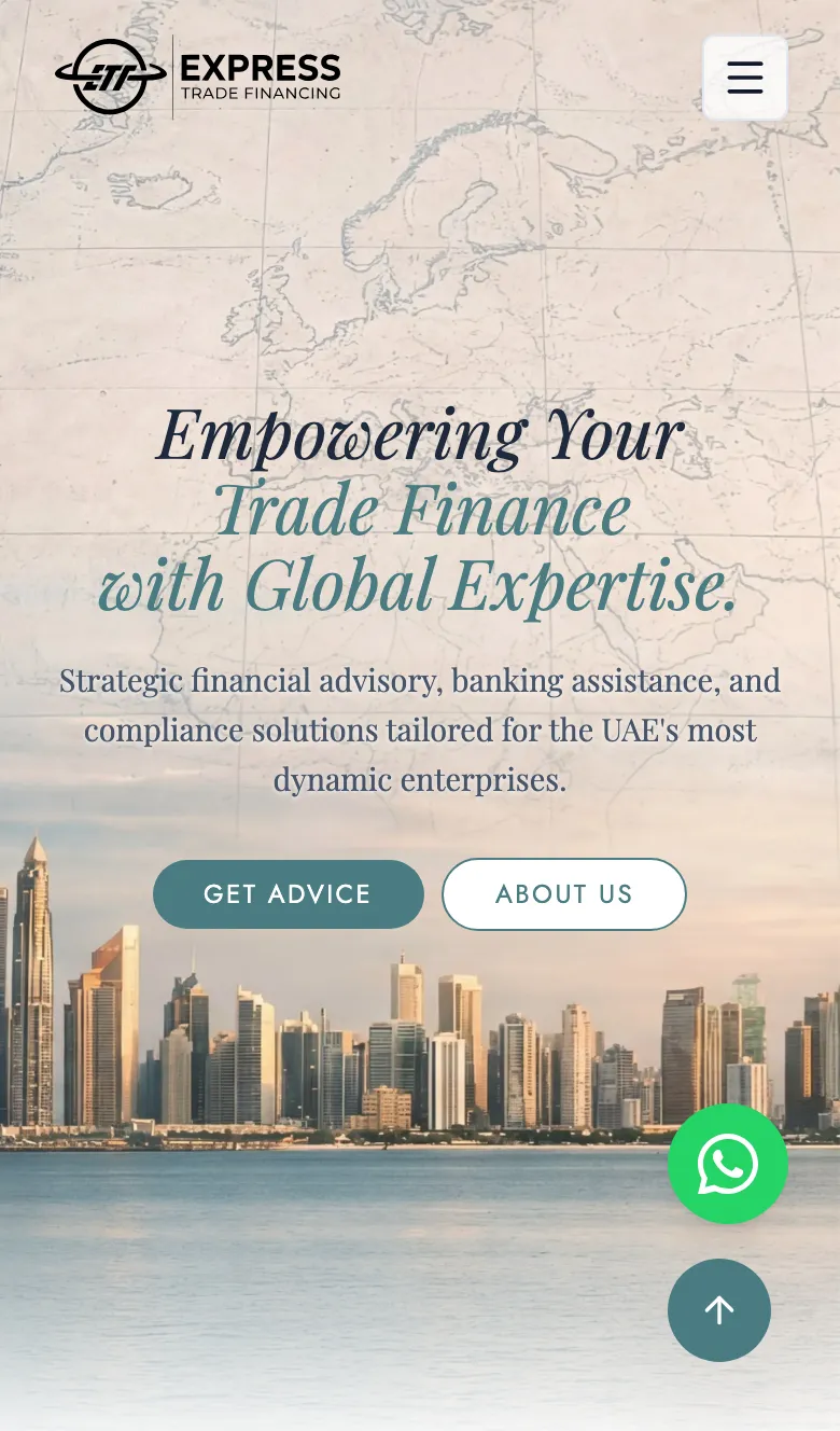 Express Trade Financing on a phone
