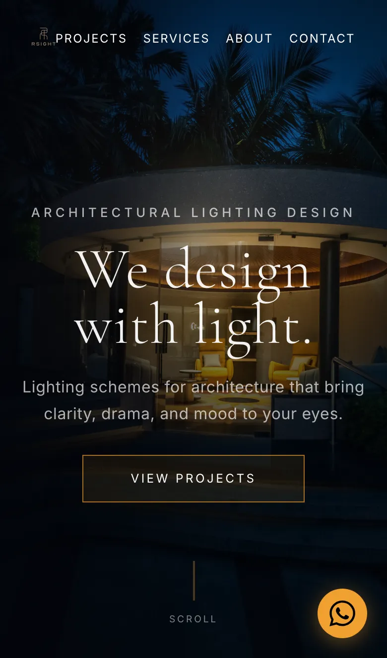 RSiGHT Architectural Lighting on a phone